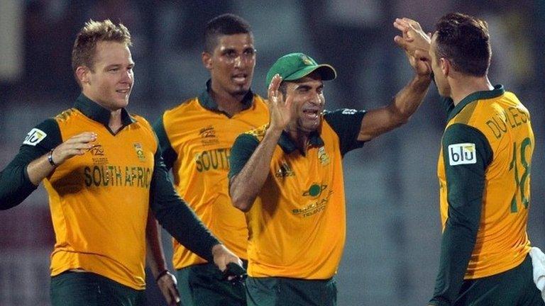 South Africa celebrate