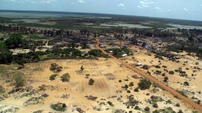 The abandoned devastation is seen in this aerial photo showing part of the former conflict zone on the north east coast of Sri Lanka, Saturday, May 23, 2009