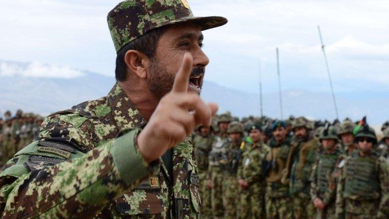 Afghan soldiers attached to the 4th Brigade, 201 Army Corps of the Afghan National Army