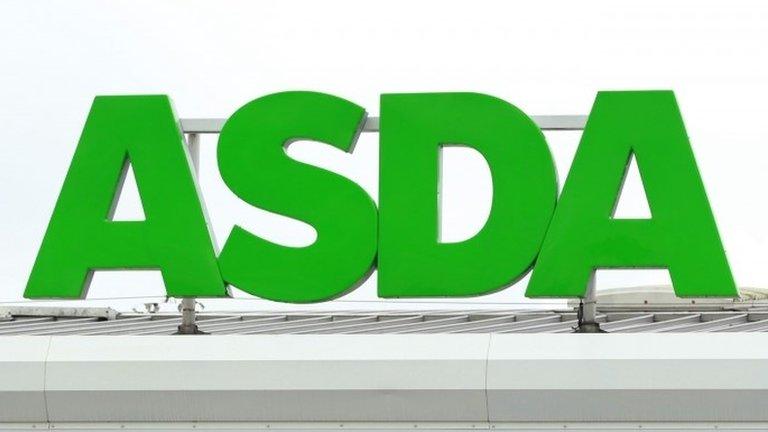 Sign at an ASDA supermarket