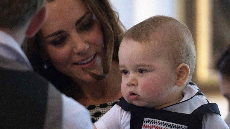 Duchess of Cambridge and Prince George