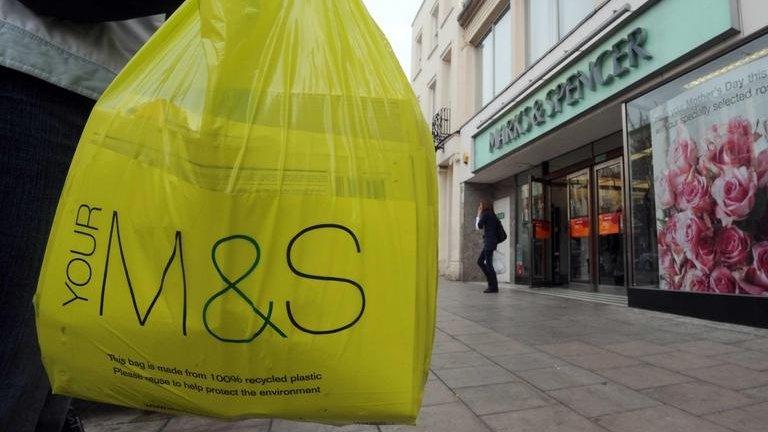 Marks and Spencer bag and store