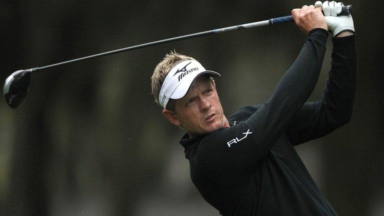 Luke Donald in third-round action at the RBC Heritage