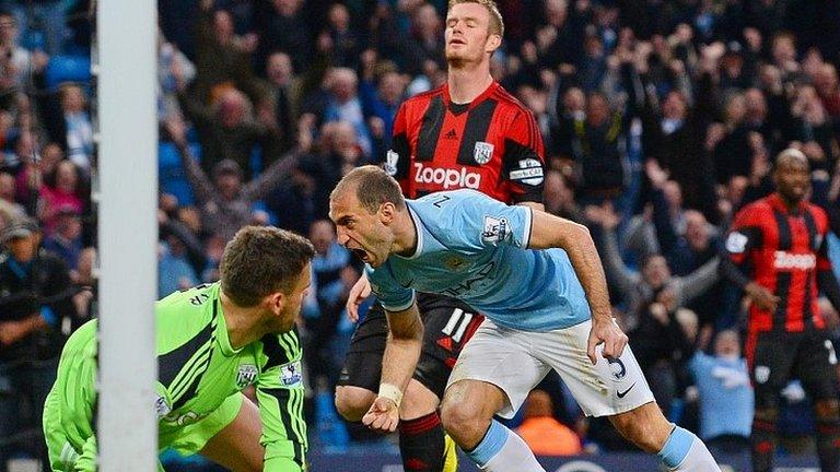 Pablo Zabaleta scores