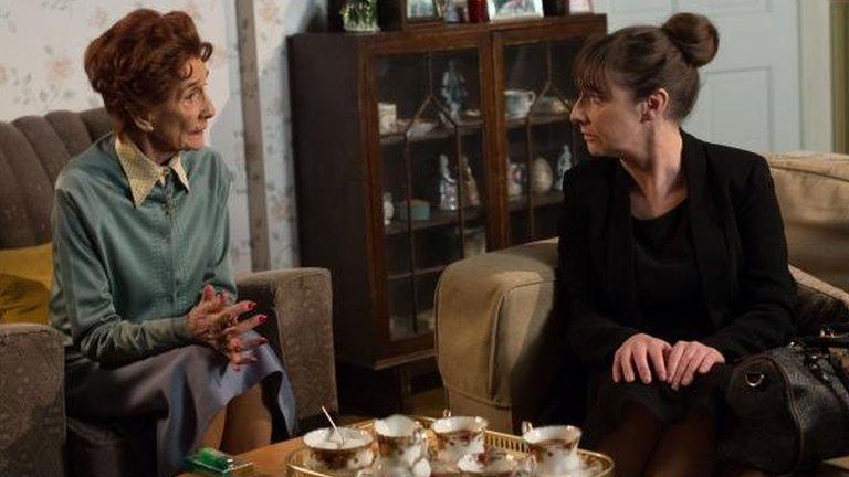 Pauline McLynn and June Brown in EastEnders