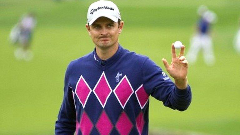 Justin Rose in round two of the Wells Fargo Championship