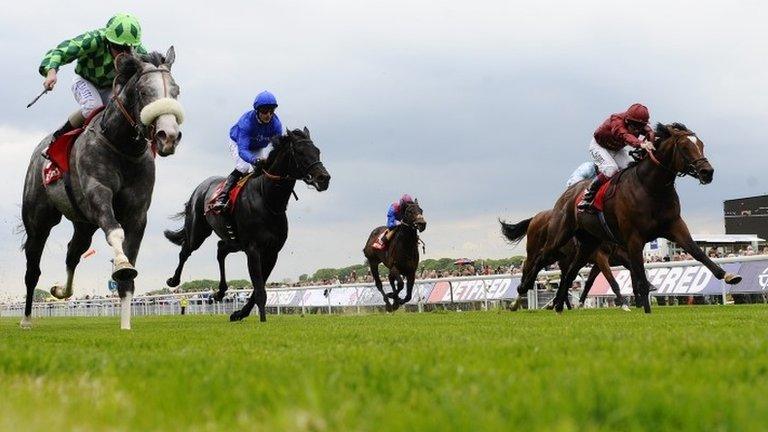 The Grey Gatsby (left) wins at York