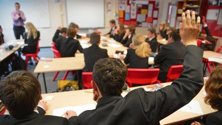 Pupils during an English lesson