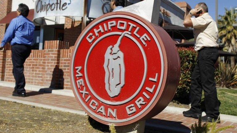 People arrive at a Chipotle Mexican Grill restaurant in Redlands, California 9 February 2011