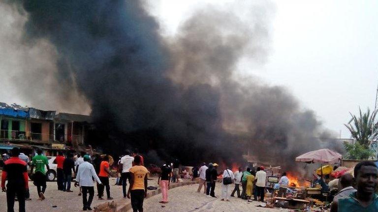 Bomb blast in Jos, Nigeria, 20 May