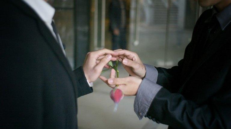 File photo: Gay couple in China