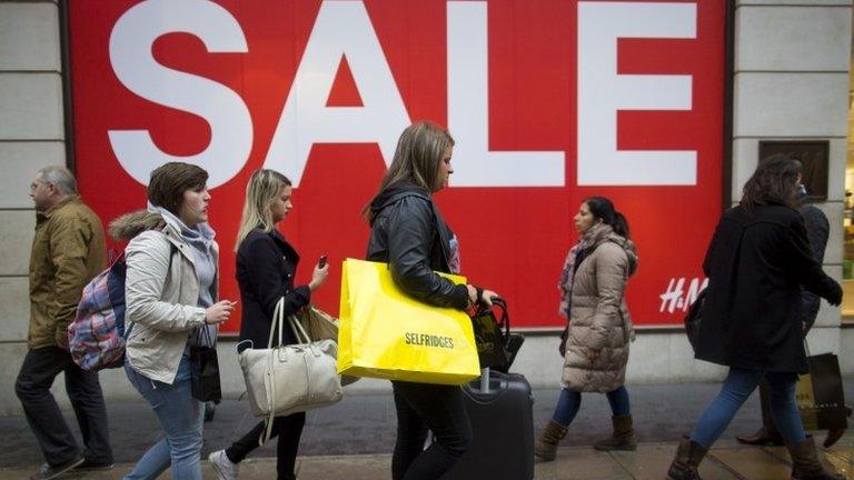 Shoppers on Oxford Street