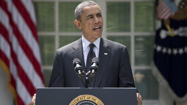 President Barack Obama speaks about Afghanistan 27 May 2014