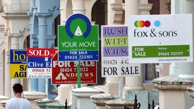 Property sale signs.