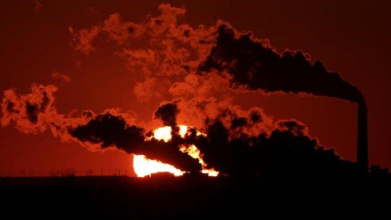 Coal-fired plant in Kansas, March 2014