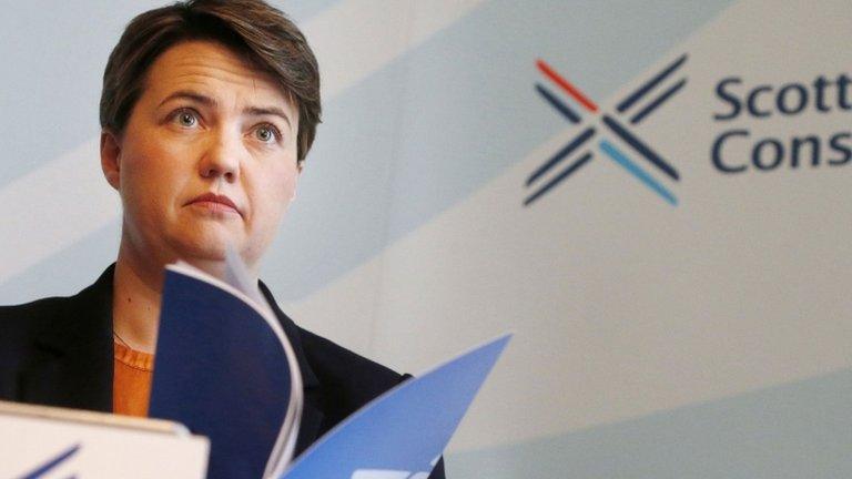 Ruth Davidson at the launch of document