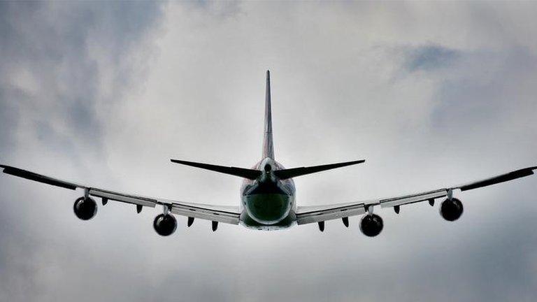 Plane taking off from Gatwick Airport