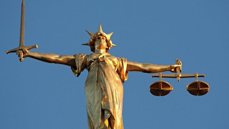 Scales of Justice at the Old Bailey