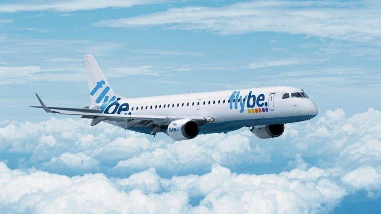 An Embraer 195 aircraft in the livery of Flybe