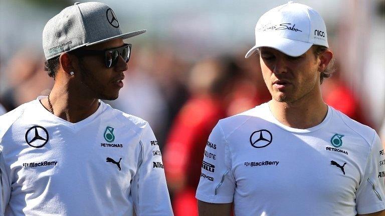 Nico Rosberg and Lewis Hamilton