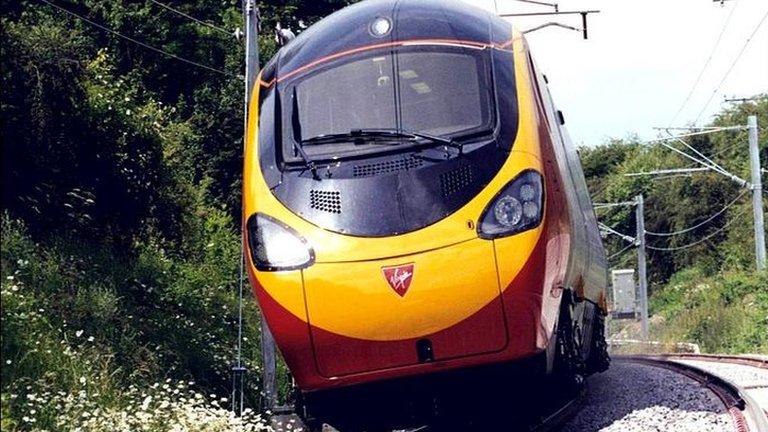 A Virgin Pedolino train