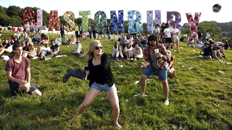 Glastonbury revellers