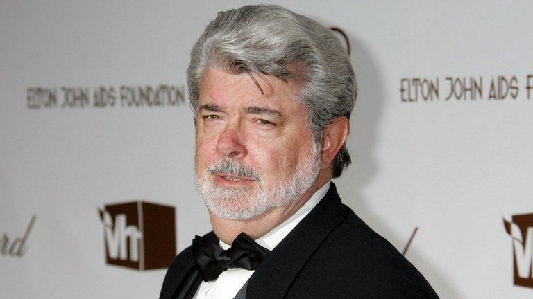 Director George Lucas appeared in Hollywood, California, on 5 March 2006