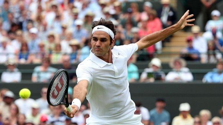 Roger Federer at the Wimbledon Championships