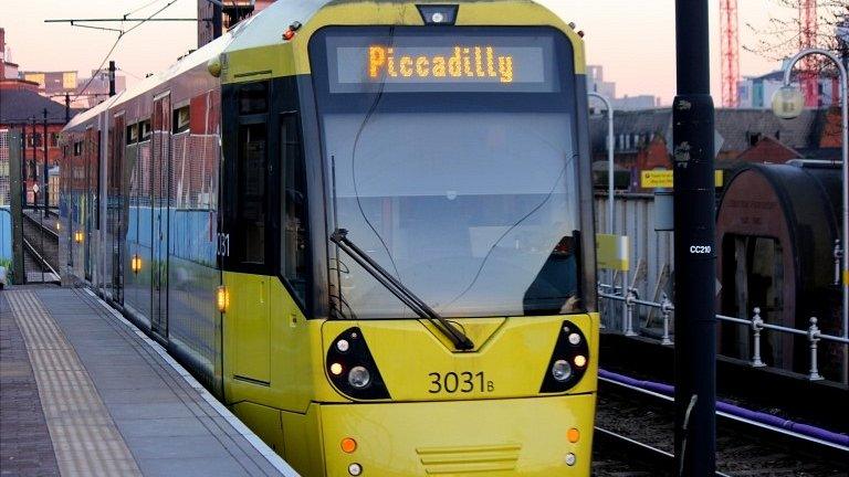 Metrolink tram in Manchester