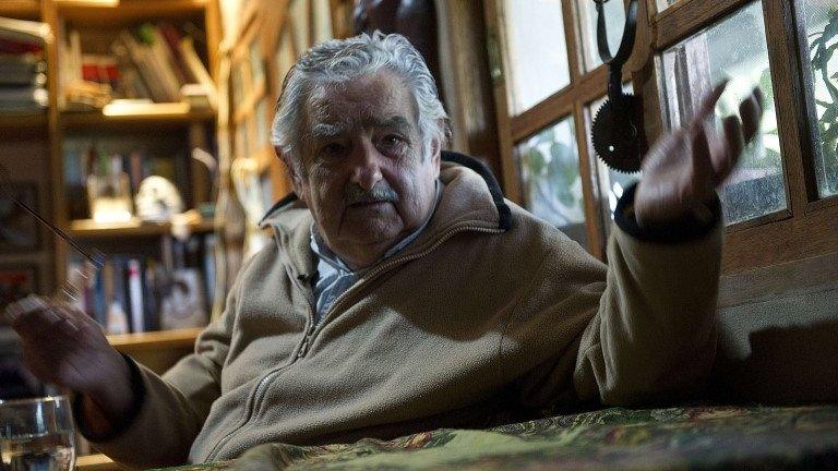 Jose Mujica at his house outside Montevideo