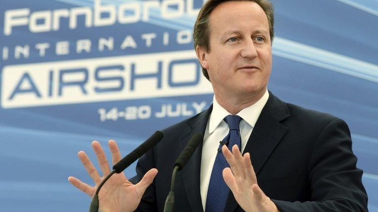 David Cameron at Farnborough Air Show