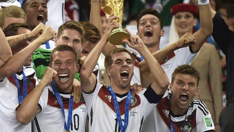 Philipp Lahm lifts World Cup