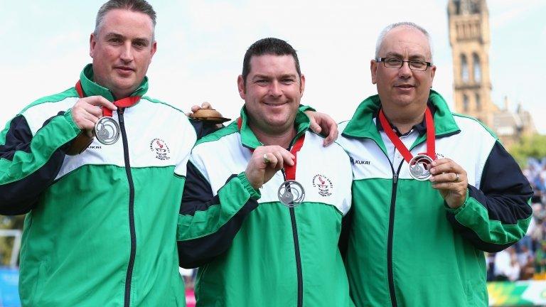 Northern Ireland's triples bowlers celebrate silver