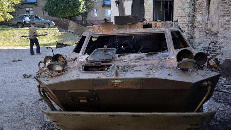 War debris in east Ukraine, 28 July