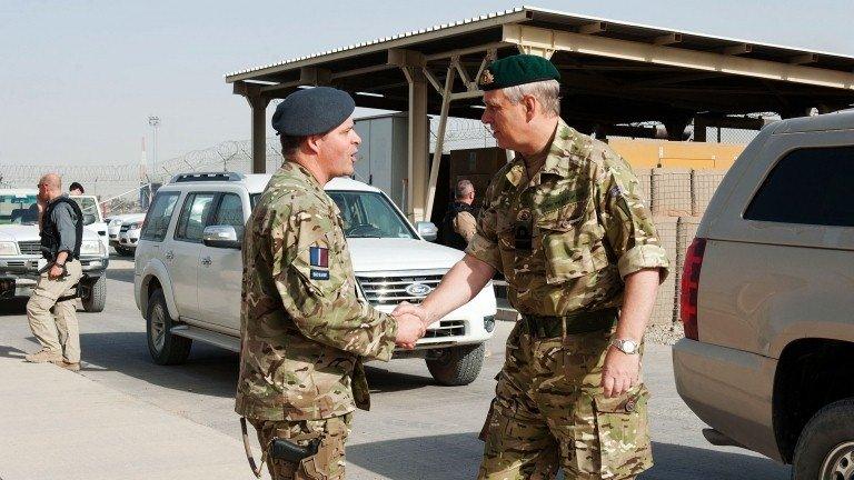 The Duke of York during visit to Afghanistan