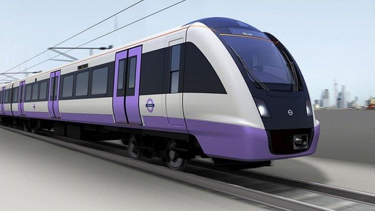 An artist's impression of how a Crossrail train may look