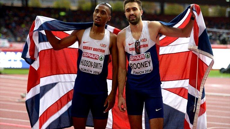 Great Britain's Martyn Rooney (left) and Mathew Hudson-Smith