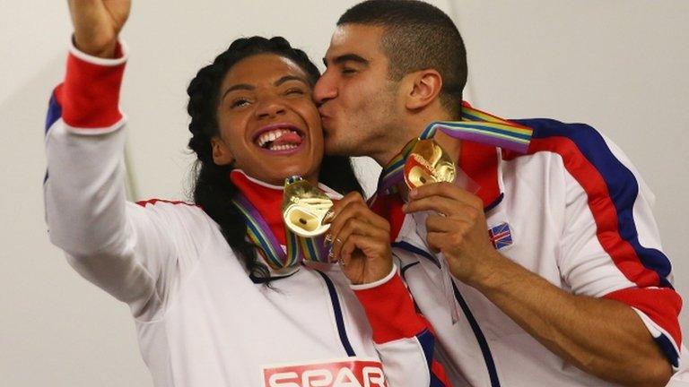 GB's Adam Gemili and Ashleigh Nelson