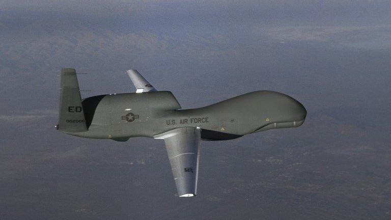 The RQ-4 Block 20 Global Hawk unmanned aerial vehicle (UAV), in an undated photo released on 30 May 2013