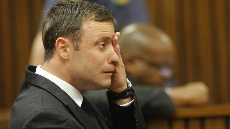 Oscar Pistorius crying in court - 11 September