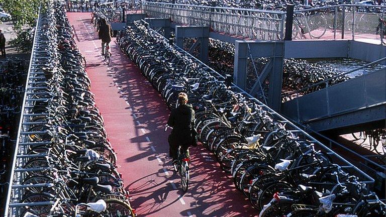 Bicycle park, Amsterdam (Image: BBC)