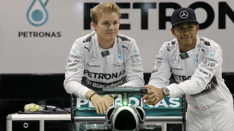 Nico Rosberg and Lewis Hamilton