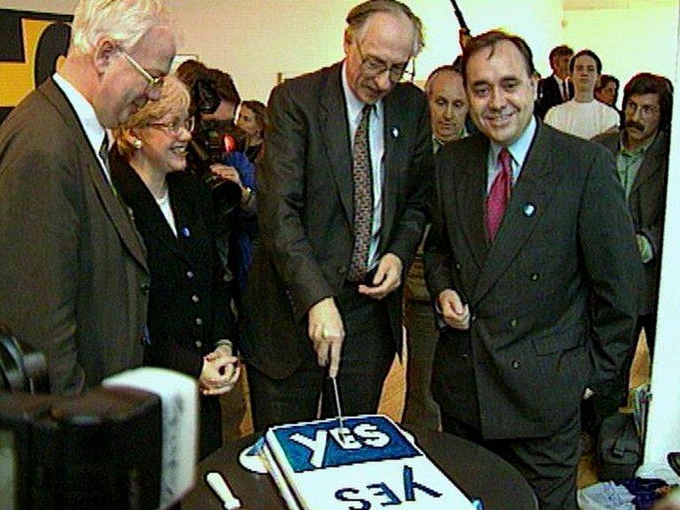 Donald Dewar and Alex Salmond