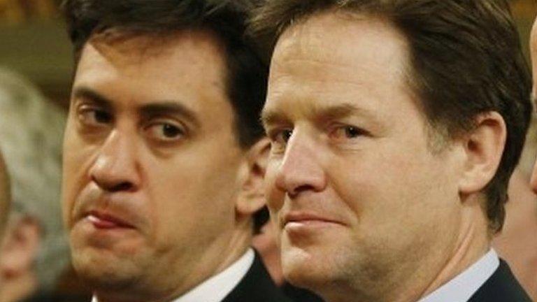 Ed Miliband and Nick Clegg