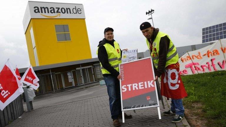 Amazon workers striking in Germany