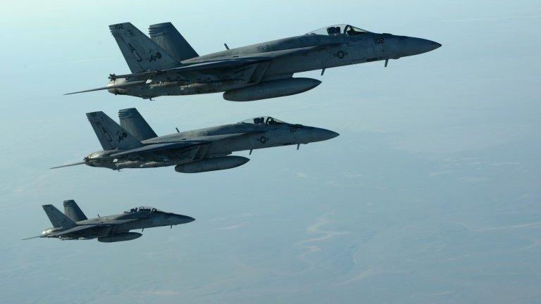 US Hornets over northern Iraq 25 September 2014