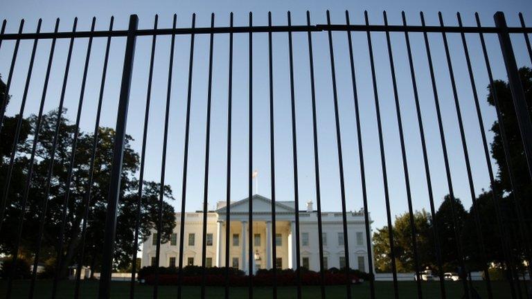 The White House seen from outside the north lawn fence in Washington on 22 September 2014