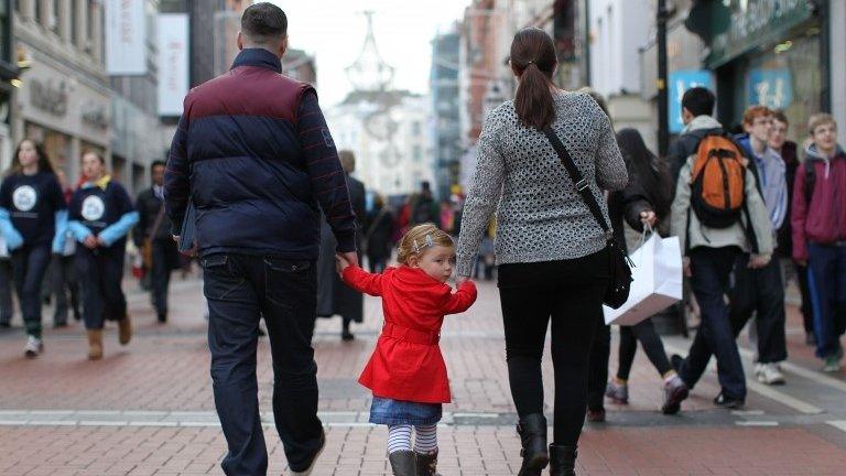 Shopping street in Dublin