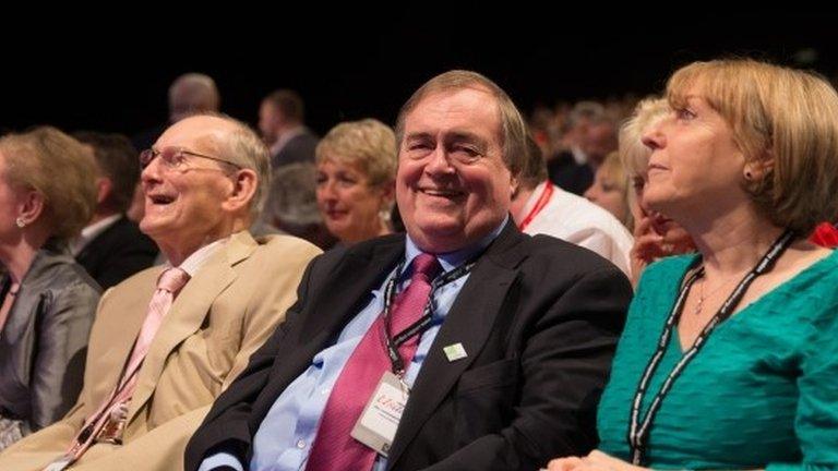 Lord Prescott in the crowd at the Labour Party Conference