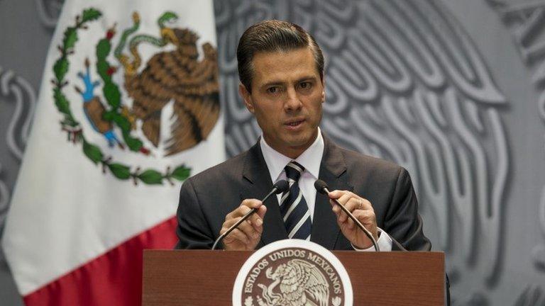 Enrique Pena Nieto speaks about the 43 missing students